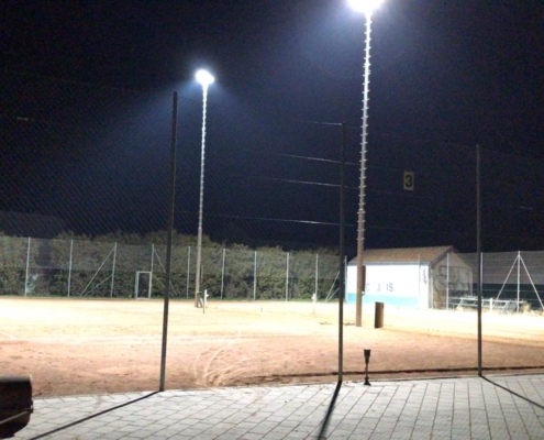 Flutlicht voll ausgeleuchtet